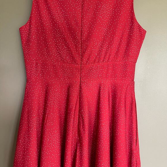 Hutch Reese Dress Red Polka Dot Size Small A-Line Swingy Flowy Cutout Bow‎ Cute - Picture 13 of 16